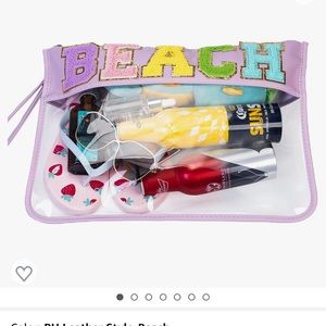 Alameda Chenille Letter Travel Makeup Organizer for Toiletries